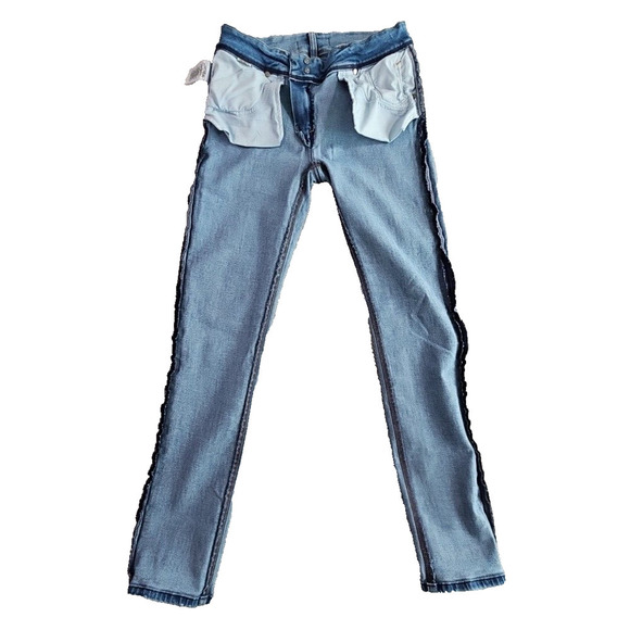 Hudson Los Angeles Jeans Women's Size 30 (30x28) Blue Collin Skinny Flap Pocket - Picture 7 of 16